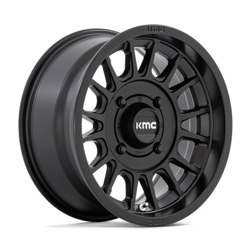 Set 4 KMC Powersports KS138 Impact Utv 15x7 4x137 Satin Black Wheels 15" 10mm