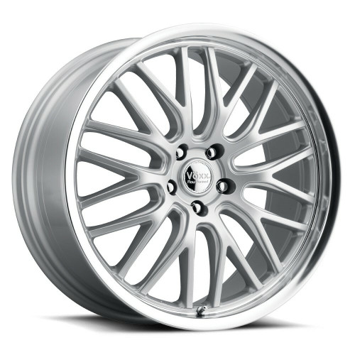 Set 4 18" Voxx Masi Silver Mirror Mach Lip Wheels 18x8 5x115 20mm Rims