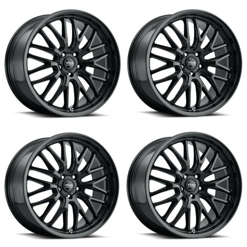 Set 4 20" Voxx Masi Gloss Black Wheels 20x9 5x112 35mm Rims