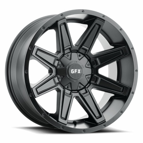 18" Voxx G-FX TR23 Matte Black Wheel 18x9 6x135 6x5.5 12mm For Ford Chevy GMC