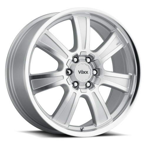 20" Voxx Turin Silver Mirror Machined Face & Lip Wheel 20x8.5 6x132 6x5.5 39mm