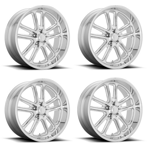 Set 4 US Mag U131 Bullet 17x8 5x4.75 Chrome Wheels 17" 1mm Rims For Buick