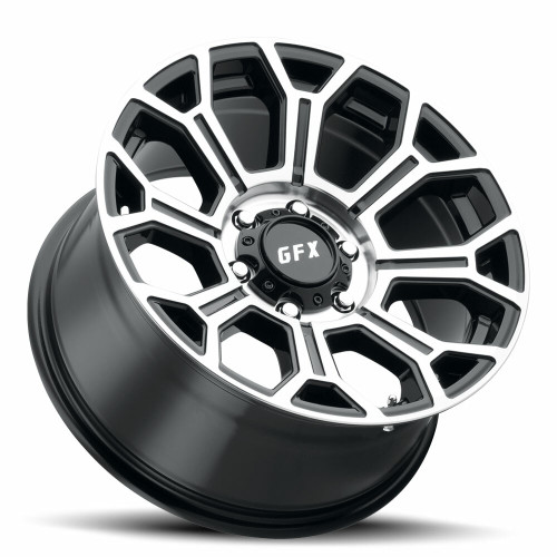 17" Voxx G-FX TR-19 Gloss Black Machined Face Wheel 17x8.5 6x5.5 18mm Truck Rim
