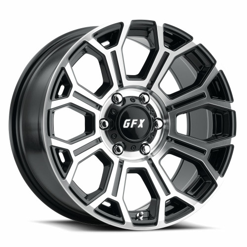 17" Voxx G-FX TR-19 Gloss Black Machined Face Wheel 17x8.5 5x5 -6mm For Jeep Rim