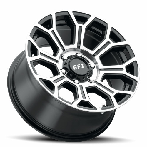 16" Voxx G-FX TR-19 Gloss Black Machined Face Wheel 16x8.5 8x6.5 -6mm Rim