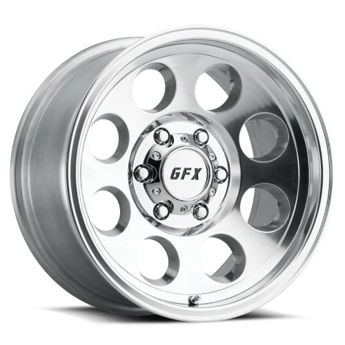 Set 4 16" Voxx G-FX TR-16 Polished Wheels 16x8.5 8x6.5 -6mm Rims For Ford Chevy