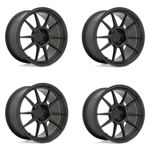 Set 4 TSW Imatra 18x8 5x4.25 Matte Black Wheels 18" 42mm Rims