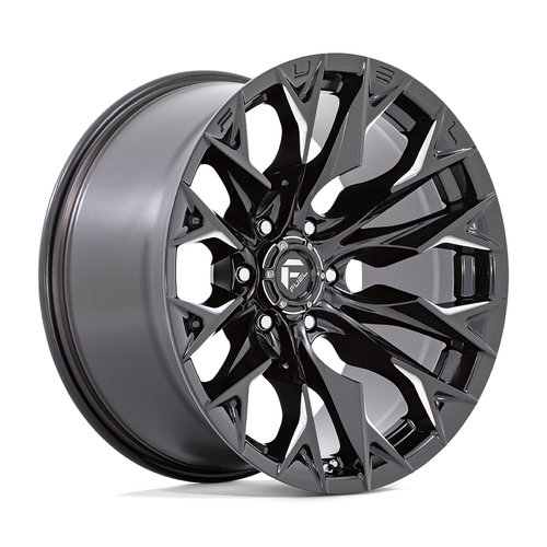 Set 4 20" Fuel D803 Flame 20x10 6x5.5 -18mm Gloss Black Milled Wheels Truck Rims