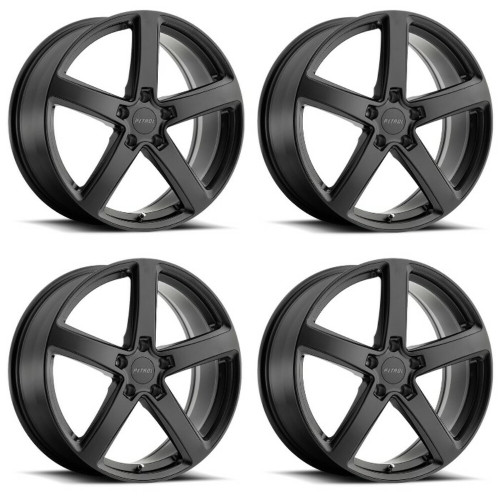 Set 4 Petrol P2A 19x8 5x112 Matte Black Wheels 19" 40mm Rims