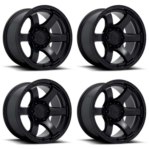 Set 4 Fuel D766 Rush 18x9 6x120 Satin Black Wheels 18" 20mm Rims