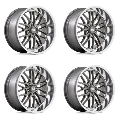Set 4 US Mag U139 Santa Cruz 20x8.5 5x4.75 Anthracite Diamond Wheels 20" 6mm