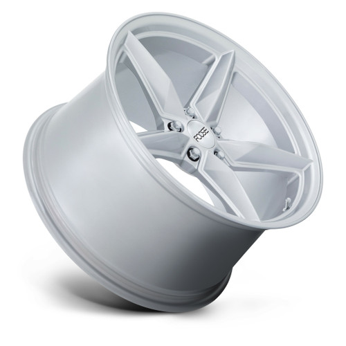 19" Foose 1PC F174 CF8 19x11 5x120 Gloss Silver Wheel 43mm Rim