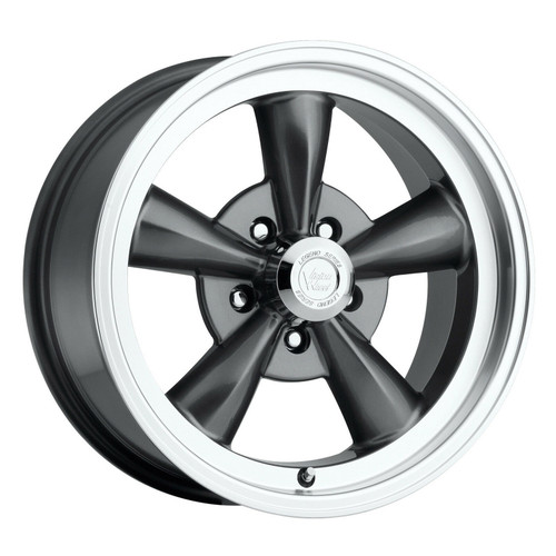 Set 4 15" Vision Muscle 141H Legend 5 Gunmetal Wheels 15x7 15x8 5x4.5 Ford Mopar