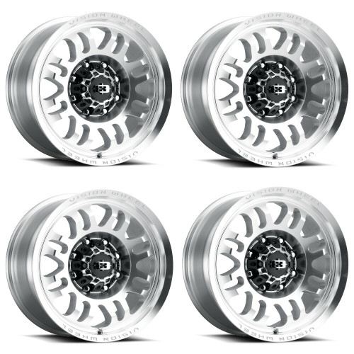 Set 4 18" Vision 409 Inferno Milled Machine Face 18x9 Wheels 8x180 -12mm Rims