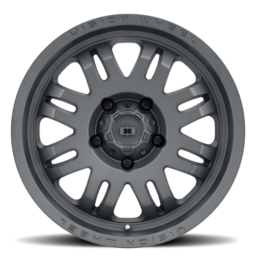 17" Vision 409 Inferno Satin Black 5x5 Wheel -18mm Rim For Jeep Chevy GMC