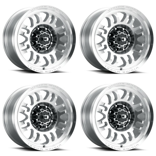 Set 4 20" Vision 409 Inferno Milled Machine 6x120 Wheels 12mm For GMC Chevy