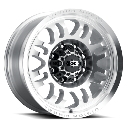 20" Vision 409 Inferno Milled Machine Face 6x5.5 Wheel 12mm For Chevy GMC Ram