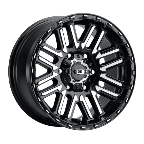 Set 4 17" Vision Off Road 348 Nexus Gloss Black Machined 5x5.5 Wheels 18mm Rims