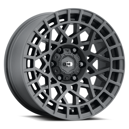 18" Vision 349 Savage Satin Black 6x5.5 Wheel 12mm For Hummer Nissan