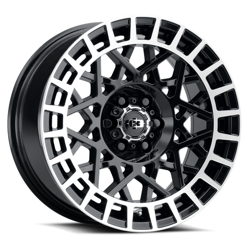 17" Vision 349 Savage Gloss Black Machined Lip 6x120 Wheel 12mm For GMC Chevy