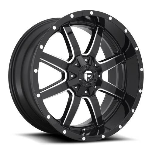 Fuel 1PC D610 Maverick 18x9 8x180 Gloss Black Milled Wheel 18" 20mm Rim