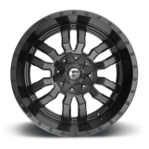Fuel  D596 Sledge 18x8 6x4.5 6x120 Matte Black Gloss Black Lip Wheel 18" 35mm