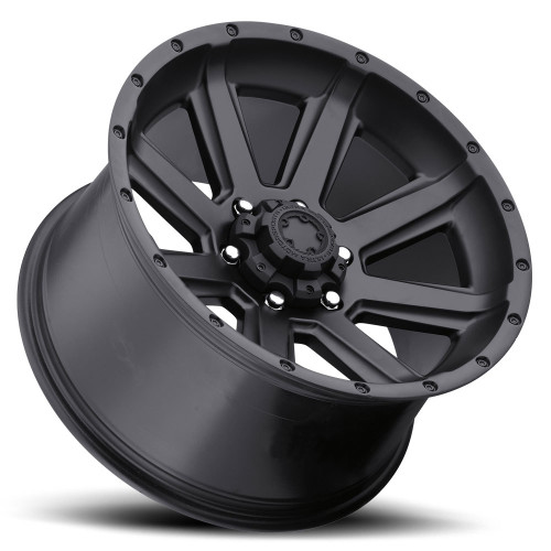 17" Ultra 195SB Crusher 17X8 6x5.5 Satin Black & Satin Clear Coat Wheel 10mm Rim