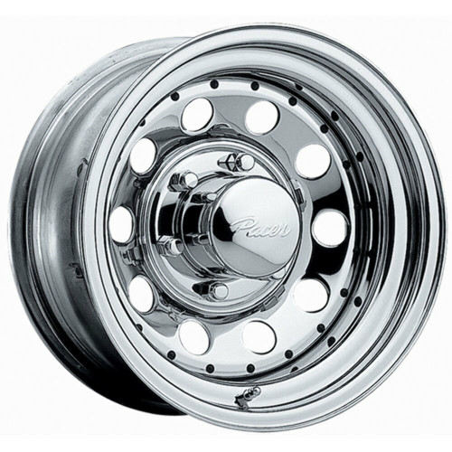 Set 4 15" Pacer 320C Chrome Mod 15x7 5x5 Chrome Plated Wheels -6mm Rims