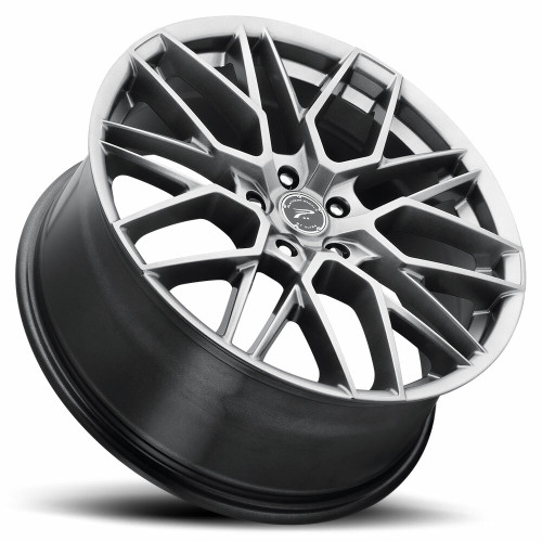 18" Platinum 459G Retribution 18x8 5x4.5 Bright Graphite w/Clear Coat Wheel 40mm