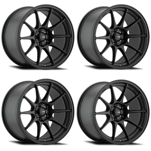 Set 4 19" Konig 57B Dekagram Semi-Matte Black 19x9.5 Wheels 5x4.5 25mm Rims