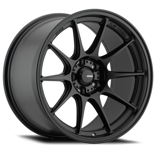 Set 4 19" Konig 57B Dekagram Semi-Matte Black 19x9.5 Wheels 5x4.5 25mm Rims