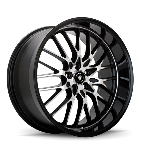 18" Konig 16MB Lace 18x8 5x112 Gloss Black with Machined Face Wheel 35mm Rim