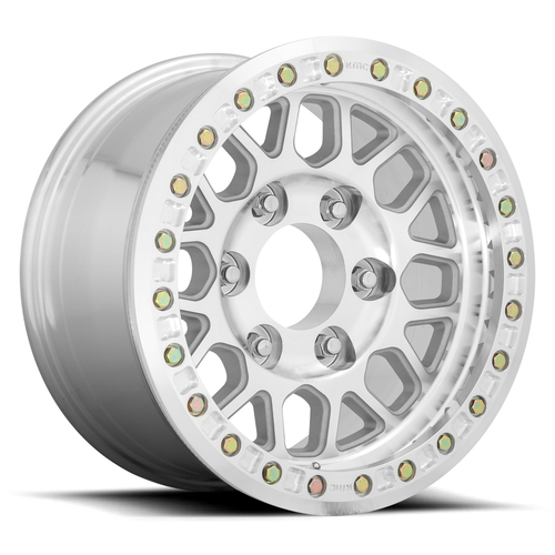 Set 4 KMC KM234 Grenade Desert Beadlock 20x9 8x6.5 Machined Wheels 20" -12mm
