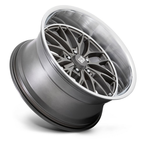 US Mag U139 Santa Cruz 22x9 5x5.0 Anthracite Diamond Cut Lip Wheel 22" 15mm Rim