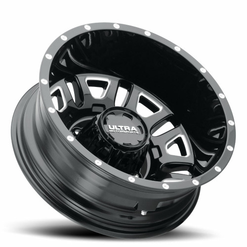 17" Ultra 003RBM Hunter Dually 17x6.5 8x200 Black Milled Rear Wheel -140mm Rim