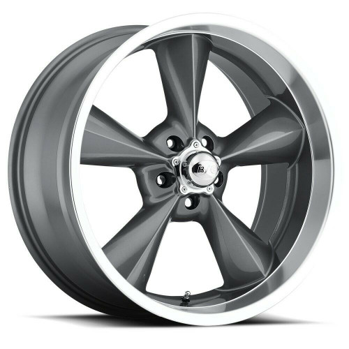 Set 4 18" Voxx B/G Rod Works Old School Gun Metal Machined Lip 18x8 5x5 0mm Rims