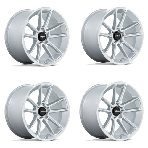 Set 4 Rotiform  R192 Btl 22x10 5x112 Gloss Silver Machined Face Wheels 22" 35mm