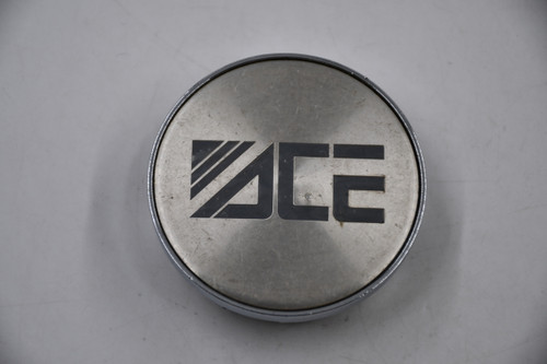 ACE Chrome & Polish Aluminum w/Gray Logo Wheel Center Cap Hub Cap ACE2.375 2.375"