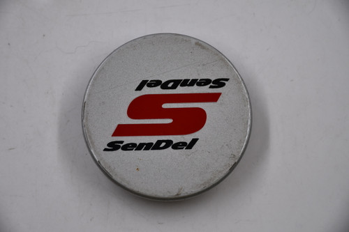 Sendel Silver w/ Red & Black Logo Wheel Center Cap Hub Cap C0-060-Sendel-01 2.375"