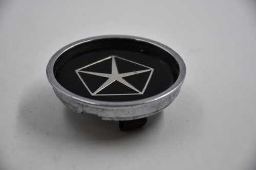 Chryler Dodge Plymouth Chrome Aluminum w/ Black & Chrome Logo Wheel Center Cap Hub Cap 254842(CHRY,REC) 2.3125" 83-'85 Dodge Aries Plymouth Reliant 13" Wheel Emblem