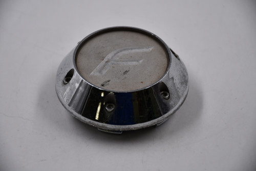 Fast Wheels Chrome w/Textured Inset Wheel Center Cap Hub Cap F/2.5 2.5"