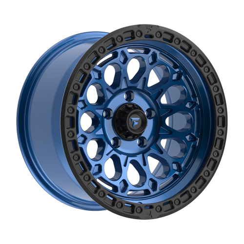 17" Fittipaldi Off Road FT101BLB 17x9 Blue Black Wheel 6x5.5 -12mm Lifted Rim