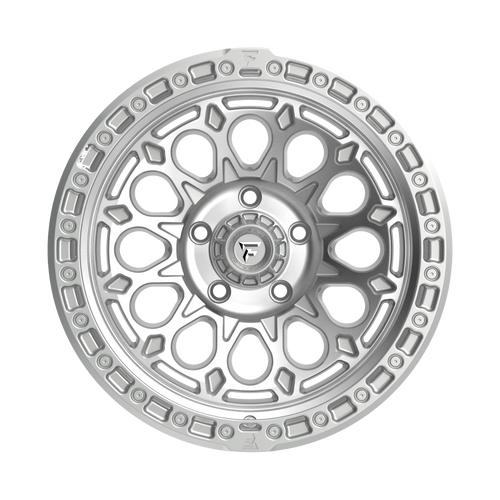 17" Fittipaldi Off Road FT101MS 17x9 Machined Silver 5x5 Wheel -12mm For Jeep