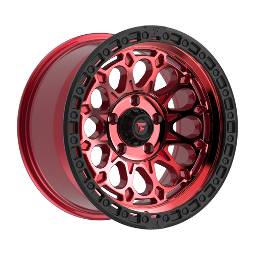 17" Fittipaldi Off Road FT101RTB 17x9 Red Tint Black Wheel 6x135 -12mm Truck Rim
