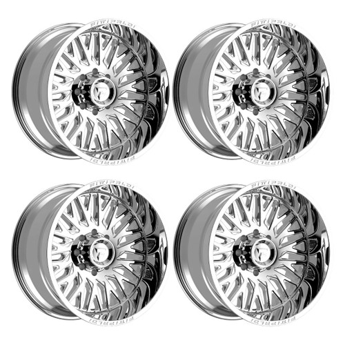 Set 4 26" Fittipaldi Off Road FA07MC 26x12 Mirror Coat 8x170 Wheels -44mm Rims