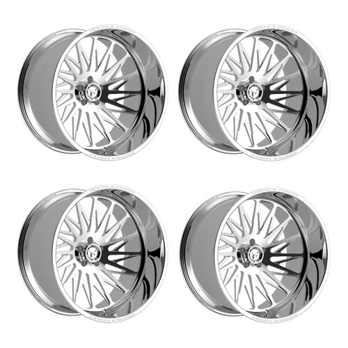 Set 4 30" Fittipaldi Off Road FTF506P 30x16 Polished 8x6.5 Wheels -101mm Rims