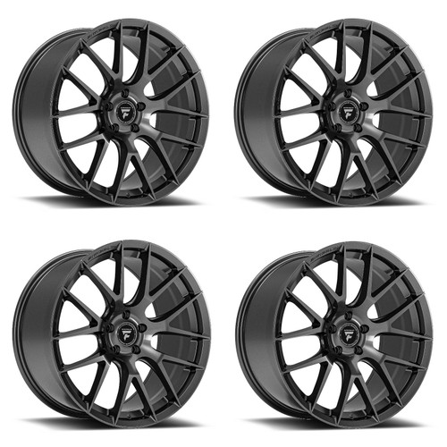 Set 4 19" Fittipaldi 360G 19x8.5 Gloss Graphite 5x112 Wheels 45mm Rims