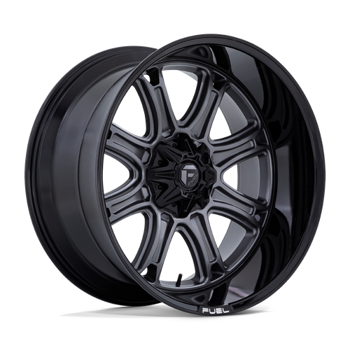 Fuel 1PC Darkstar 20x9 8x170 Matte Gunmetal With Black Lip Wheel 20" 1mm Rim