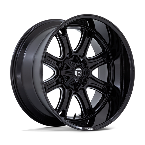 Fuel 1PC Darkstar 20x9 5x5 5x5.5 Gloss Black Milled Wheel 20" 1mm Rim
