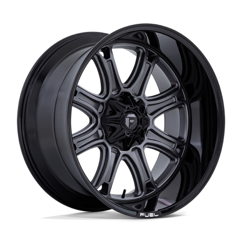 22" Fuel 1PC Darkstar 22x9 8x6.5 1mm Wheel Matte Gunmetal Black Lip Truck Rim